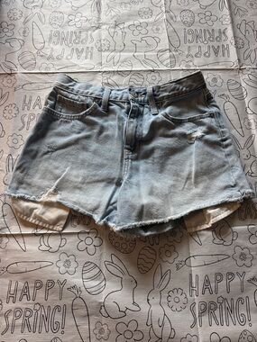 Old Navy Light Denim Girls' Frayed Hem Shorts